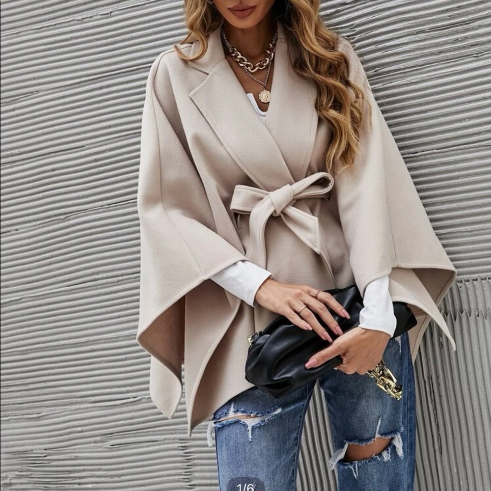 *** SOLD *** BRAND NEW Belted Cape Overcoat